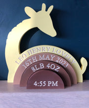 Load image into Gallery viewer, Engraved giraffe Stacker