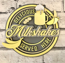 Load image into Gallery viewer, Retro banana milkshake wall plaque