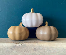 Load image into Gallery viewer, Personalised beige Pumpkin Decor