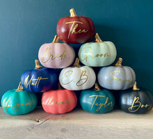 Load image into Gallery viewer, Personalised Pumpkin Decor