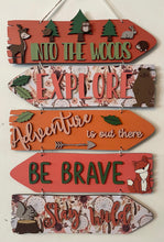 Load image into Gallery viewer, Wooden Woodland Direction sign