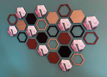 Load image into Gallery viewer, Black marble hexagon wall art