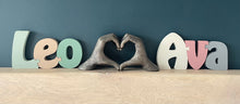 Load image into Gallery viewer, 10cm wooden freestanding jigsaw letters
