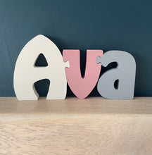 Load image into Gallery viewer, 10cm wooden freestanding jigsaw letters