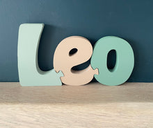 Load image into Gallery viewer, 10cm wooden freestanding jigsaw letters