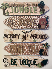 Load image into Gallery viewer, Wooden Safari Direction sign