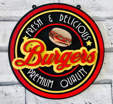 Load image into Gallery viewer, Retro Burger wall plaque