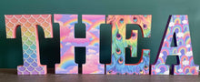 Load image into Gallery viewer, 15cm girls wooden freestanding letters