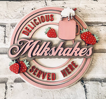 Load image into Gallery viewer, Retro strawberry milkshake wall plaque