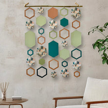 Load image into Gallery viewer, Woodland hexagon wall hanging