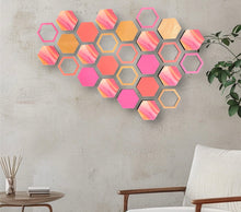 Load image into Gallery viewer, Pink hexagon wall art