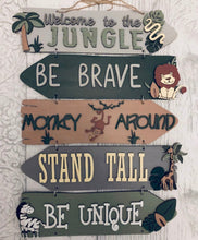 Load image into Gallery viewer, Wooden Safari Direction sign