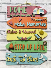 Load image into Gallery viewer, Wooden Caravan Direction sign