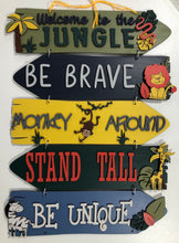 Load image into Gallery viewer, Wooden Safari Direction sign