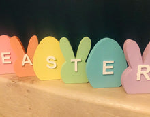 Load image into Gallery viewer, Personalised wooden Easter bunnies