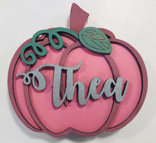 Load image into Gallery viewer, Tenner Tuesday Personalised Pumpkin wooden decor