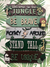 Load image into Gallery viewer, Wooden Safari Direction sign