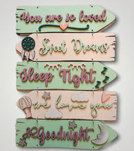 Load image into Gallery viewer, Wooden Sleep Tight Direction sign