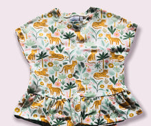 Load image into Gallery viewer, Girls safari animal Peplum top