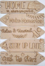 Load image into Gallery viewer, Wooden Caravan Direction sign