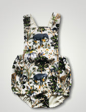 Load image into Gallery viewer, Girls safari animal bummie Romper