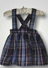 Load image into Gallery viewer, Girls tartan skirt with straps