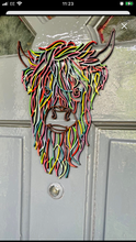 Load image into Gallery viewer, Tenner Tuesday Wooden Geometric Highland Cow