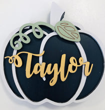 Load image into Gallery viewer, Tenner Tuesday Personalised Pumpkin wooden decor