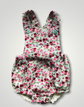 Load image into Gallery viewer, Girls floral bummie romper