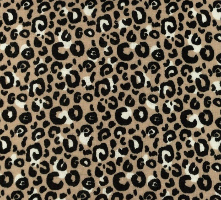 Leopard print cotton muslin fabric – VLC Creations