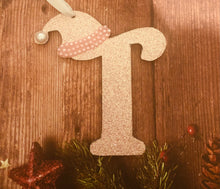 Load image into Gallery viewer, Fiver Friday pair of Wooden initial baubles