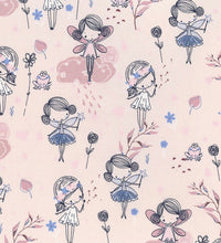 Load image into Gallery viewer, birds, bees and butterflies Cotton jersey fabric