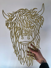 Load image into Gallery viewer, Tenner Tuesday Wooden Geometric Highland Cow