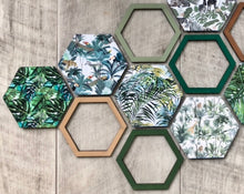 Load image into Gallery viewer, Wooden Safari Hexagon wall art