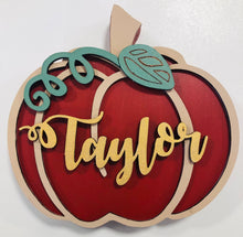 Load image into Gallery viewer, Tenner Tuesday Personalised Pumpkin wooden decor