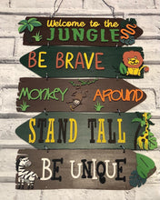 Load image into Gallery viewer, Wooden Safari Direction sign