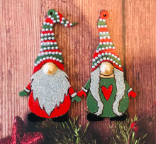 Load image into Gallery viewer, Fiver Friday pair of Wooden gnome baubles