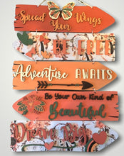 Load image into Gallery viewer, Wooden Butterfly Direction sign