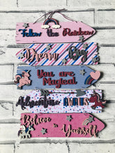 Load image into Gallery viewer, Wooden Unicorn Direction sign