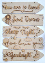 Load image into Gallery viewer, Wooden Sleep Tight Direction sign