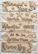 Load image into Gallery viewer, Wooden Mermaid Direction sign