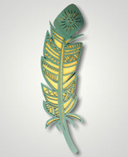 Load image into Gallery viewer, Wooden Boho Feather Wall Plaque