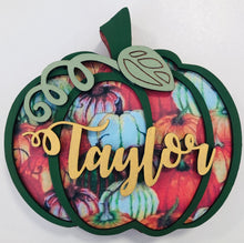 Load image into Gallery viewer, Tenner Tuesday Personalised Pumpkin wooden decor