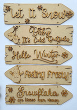 Load image into Gallery viewer, Wooden Winter Direction sign
