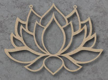 Load image into Gallery viewer, Wooden Geometric Lotus flower