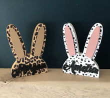 Load image into Gallery viewer, Personalised wooden bunny heads
