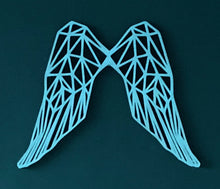 Load image into Gallery viewer, Wooden Geometric angel wings