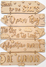 Load image into Gallery viewer, Wooden Space Direction sign