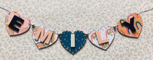 Load image into Gallery viewer, Heart Wooden Bunting