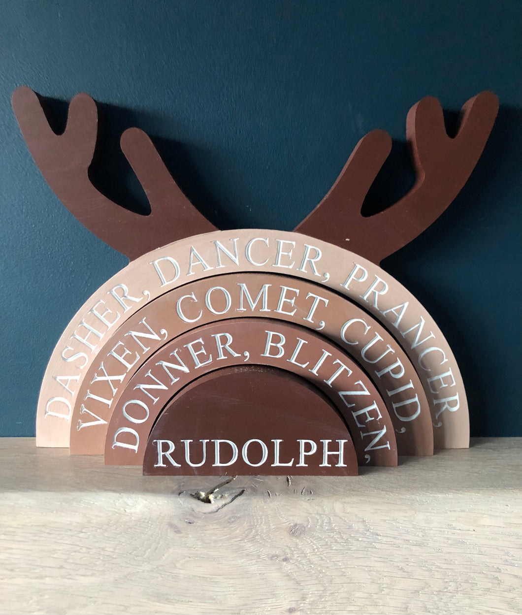 Engraved reindeer Stacker